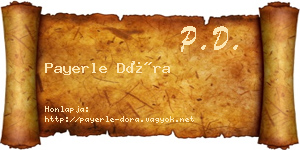Payerle Dóra névjegykártya